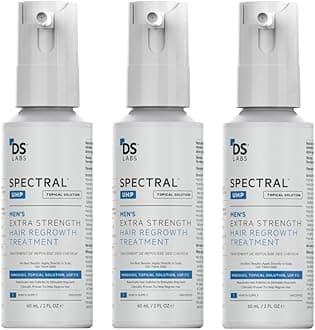 - DS Labs Spectral.UHP 5% Minoxidil - Hair Density Serum, Extra Strength Topical Formula for Thicker-Looking Hair, Targets Thinning at the Crown Area, With Nanosome Technology, 60mL, (3 Pack)