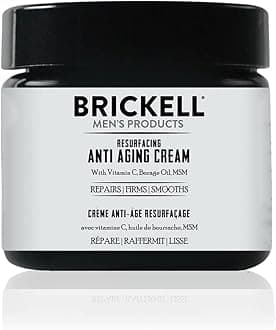 Brickell Men's Products Resurfacing Anti-Aging Cream For Men, Natural and Organic Vitamin C Cream, 2 Ounce, Unscented