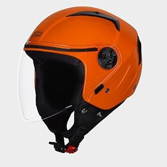 Studds Vogue Isi Certified Open Face Motorcycling Helmet for Men and Women with Clear Visor,Large
