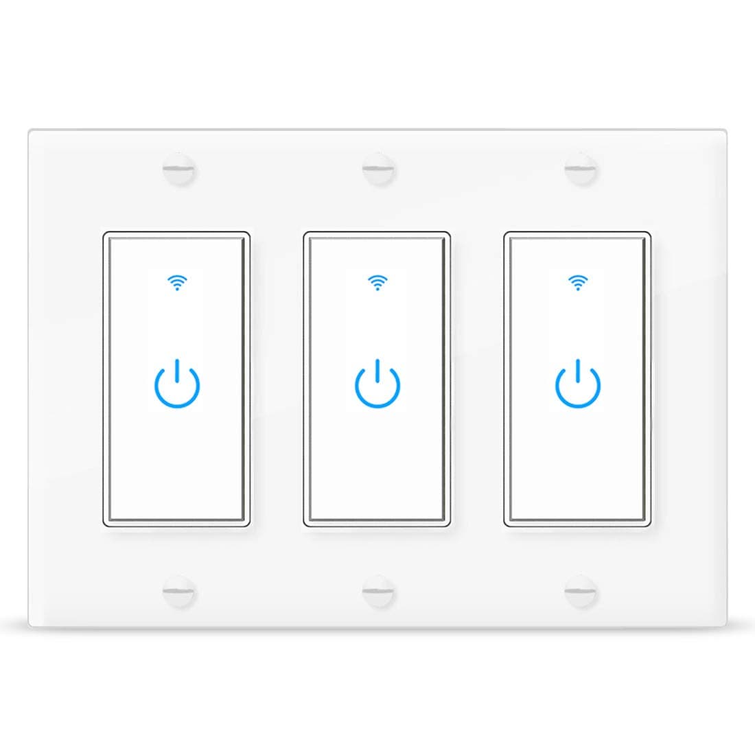 Smart Switch WiFi Light Switch 3 Gang Wireless Light Switch Compatible with Alexa and Google Home
