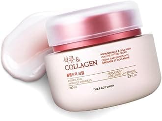 Pomegranate & Collagen Face Cream With 10% Marine Collagen & Pomegranate Extracts|Day & Night Cream to smooth wrinkles & give intense moisturization|Suitable For All Skin Types,100Ml