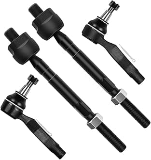 SCITOO 4pcs Front Suspension Kit Inner Tie Rod End Outer Tie Rod End Fit 2003-2007 For Infiniti G35 2003-2009 For Nissan 350Z