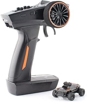 1:76 Turbo Racing Scale RC Sports Car, Table Racing Remote Control Mini Model Car Full Proportional RTR Kit Toy (Monster Truck Orange)