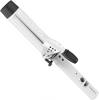 Professional GlamWave Ceramic Curling Iron, Long-Lasting Natural Curls, Instant Heat, Hair Curler, Curling Wand, Available in USA (1.6 inch, White)