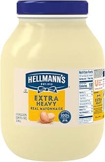 Extra Heavy Mayonnaise Jar, Extra Egg Yolk, Condiment for Sandwiches, Salads, Mayo Made with 100% Cage Free Eggs, Gluten Free 1 gallon 128 oz, Pack of 1