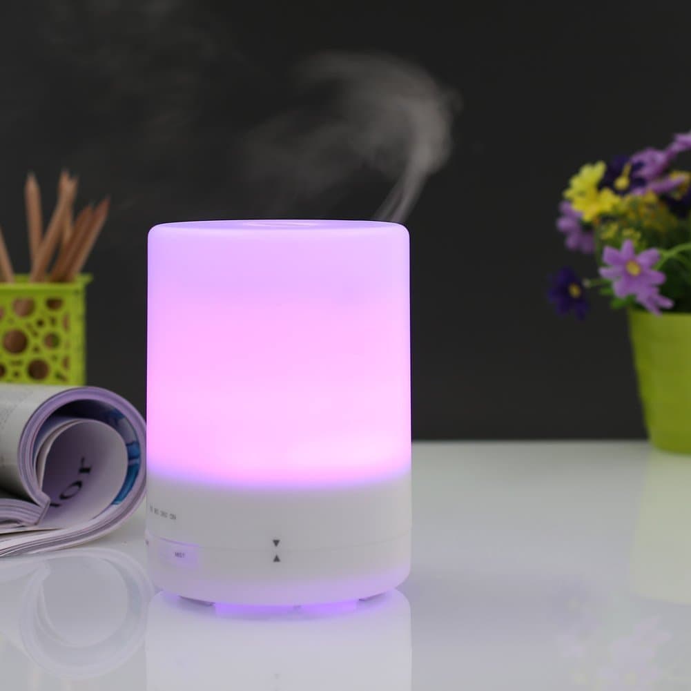 300ml Essential Oil Humidifier Ukelove Aroma Diffusers Portable Diffuser Aromatherapy with 2 Modes and 7 Colors LED Lights for,Office, Home,Night Light,Air Purifier