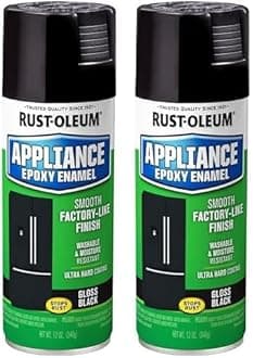 Rust-Oleum 7886830 Specialty Appliance Epoxy Spray Paint, 12 oz, Black (Pack of 2)