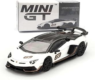 Mini GT Die Cast Collectrors Model Cars : (Lambo'Rghini Ave*Natador SVJ63 Bi'anco Asopo)