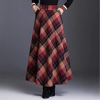 Women's Knitted Half-Length Skirt - Autumn and Winter Straight High Waist Slimming Plus Size A-Line Thick Woolen Skirt