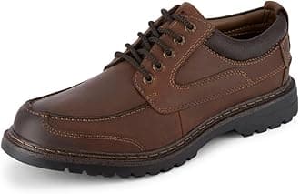 DOCKERS Overton Mens Leather Oxford Shoes Rugged Casual Shoes for Men with Stain Defender - Wide Widths Available
