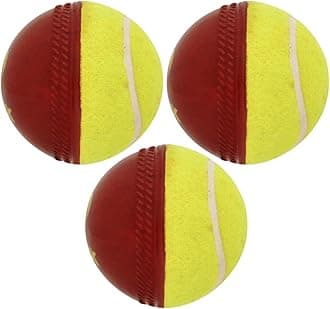omtex Cricket Ball - Swing Ball (Half Tennis) Cricket Training Ball (Pack of 3) Size 5.5. Diameter 2.5 cms