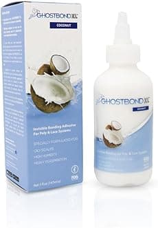 GHOSTBOND XL Hair Replacement Adhesive - 5oz - Invisible Bonding Wig Glue: Extra Moisture Control - Water & Oil-Resistant, Light Hold for Poly and Lace Hairpiece, Wig, Toupee Systems, (Coconut)