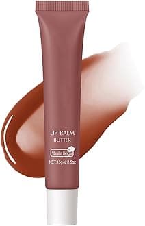 CHIFURE Summer Lip Balm Butter,Nourishing Lip Gloss Balm Set,Long-lasting Non-Sticky Lip Care with Natural Ingredients,Shea & Olive Butter,Soothes Softens Dry Lips,0.5 Oz(#5-Vanilla Beige)