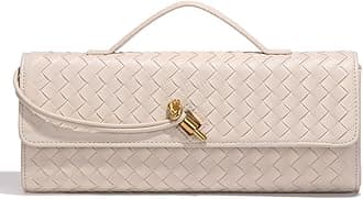 Upbull Trendy Woven Evening Clutch Purses Women Underarm Shoulder Handbag Cute Satchels Crossbody Purse PU Leather Wallet