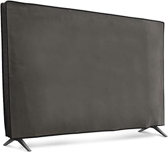kwmobile Indoor 49-50" TV Cover – Television Dust Cover Screen Protector – TV Screen Dust Protection – Synthetic Fabric Dark Grey