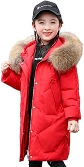 Girls Padded Winter Coat Kids Girls Hooded Quilted Jacket Teen Girls Puffy Coats with Hood Warm School Outerwear with Pockets for Girls Age 7-16 Years