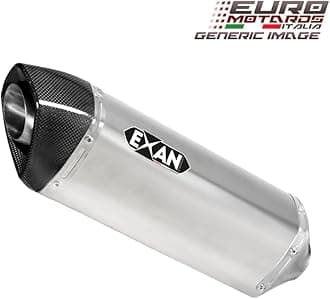 Honda Africa Twin 1000 Exan Exhaust Silencer OVAL X-BLACK Stainless Steel New