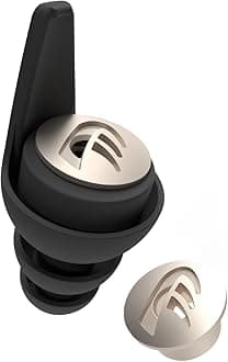 15 dB Reusable earplugs for swimming, flying, office, restaurants, cafes, movies, and theaters Hearing Protection High Comfort 4 Earplug Sizes Included Patented Filter Technology