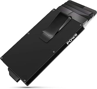 RFID Blocking Card Holder, Stylish Slim Wallet, Contactless Credit Cards Protector (Black Money Clip)