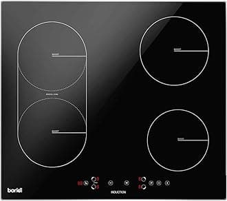 Baridi 60cm Built-In Induction Hob with Bridge Zone, 4 Cooking Zones, 2800W, Boost Function, 9 Power Levels, Touch Control & Timer - DH178