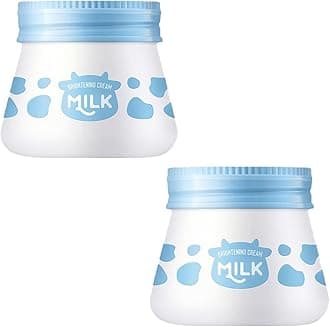 Milk Skin Cream Face Moisturizing Hydrating Brightening Nourishing Cream, Milk Brightening Creams, Soothing Brighten & Plump Skin, Anti Aging & Wrinkle Facial Cream, 55g (2pcs)