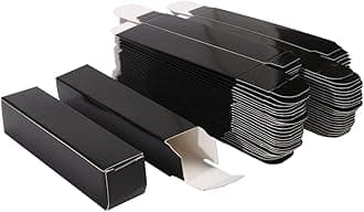 50 PCS Empty Black Lip Gloss Boxes W23 xW23 xH103mm / 0.9 * 0.9 * 4.05 inch, Cosmetic Perfume/Mascara Box Packaging for Small Business Wholesale, small Kraft Paper Box Luxury Holder Wrapping