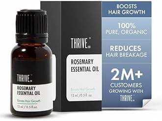 Rosemary Essential Oil For Hair Growth & Hair Fall Control | Reduces Hair Breakage & Improves Scalp Health | 100% Pure, Certified Organic & Natural | With Vitamin E | For Men & Women | 15ml