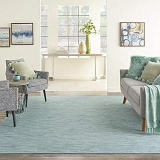 NOURISON Postiano Indoor/Outdoor Solid Aqua 5' x 7' Area Rug 5' x 7'