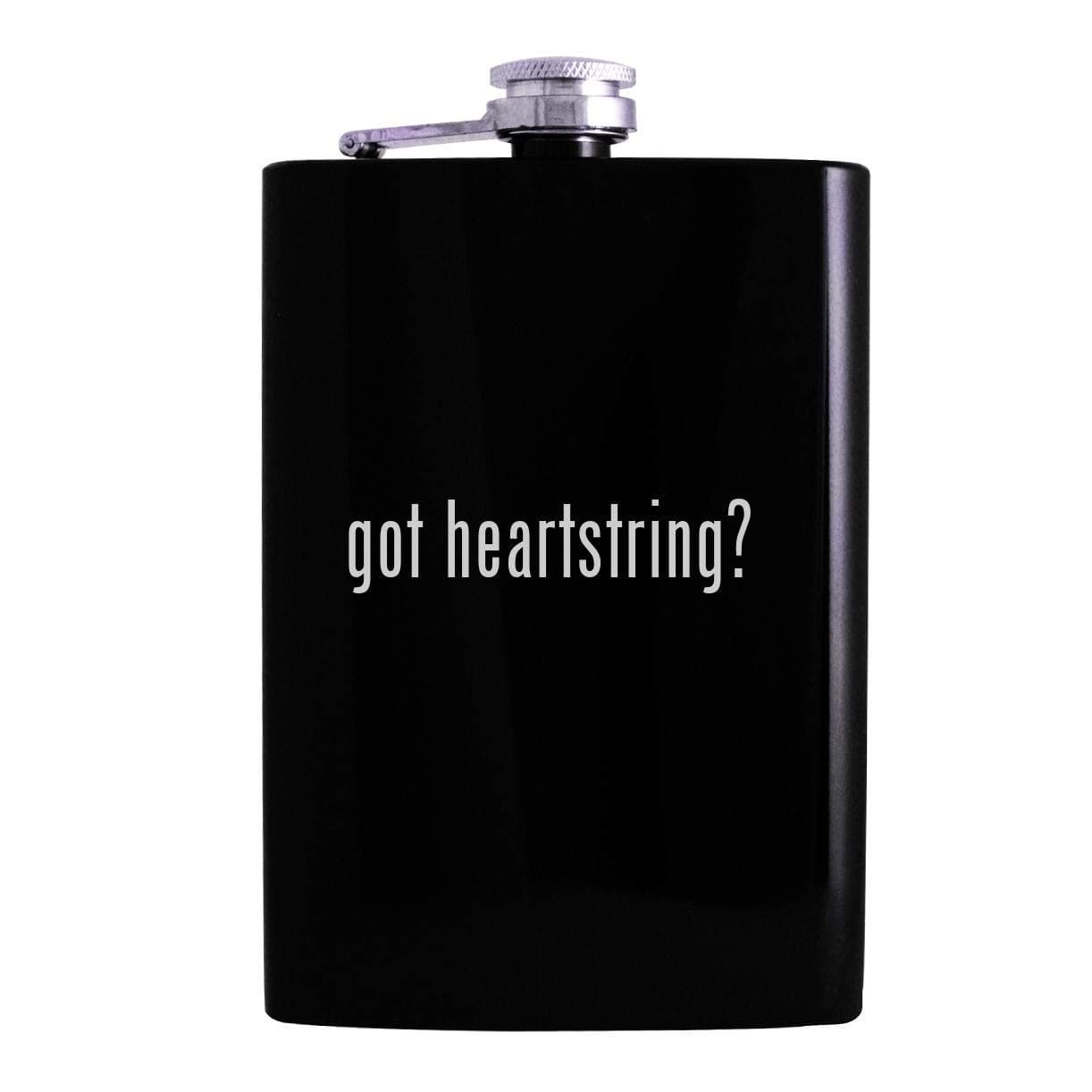 got heartstring? - 8oz Hip Alcohol Drinking Flask, Black