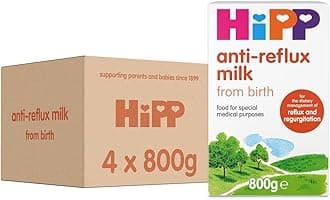HiPP Anti Reflux Baby Milk Powder Formula, Food for Special Medical Purposes, From birth 800g (Pack of 4)