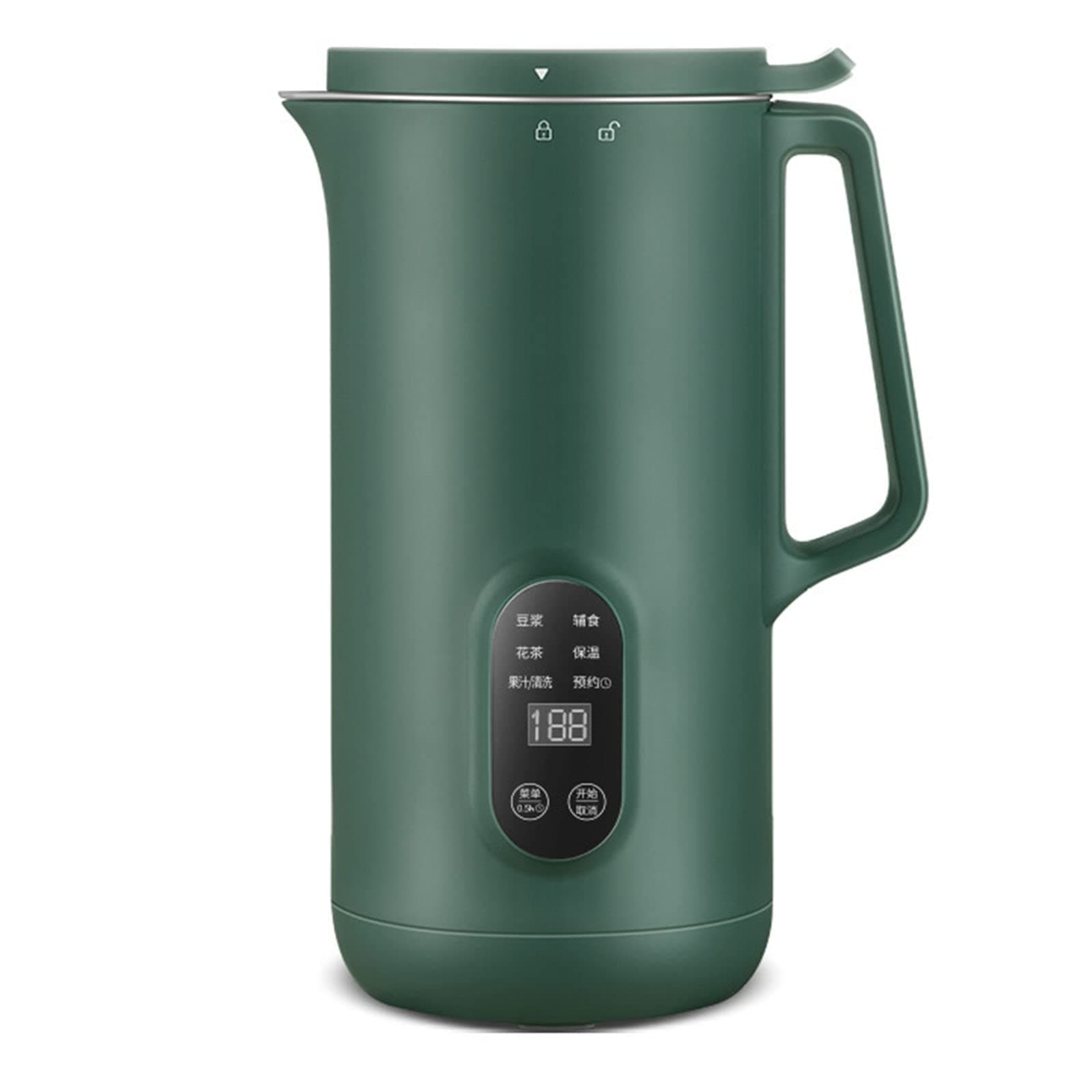 BECIGA Mini Soymilk Maker, Automatic Soybean Milk Machine, Multi Mute Soy Milk Maker Soup Maker Juicer, Easy To Clean, 350Ml Soybean Making Machine for Rice Paste Baby Food, Green