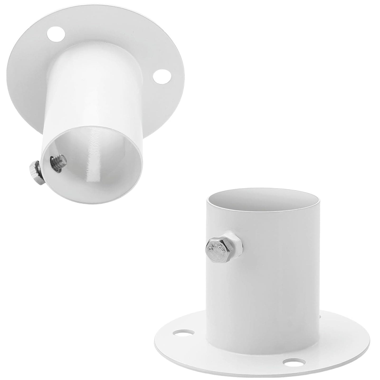 2 Pack Pool Ladder Brackets Deck Flanges, for Above Ground Pool Ladder 1.5" Also for Handrails Closet Rod Flange (Stainless Steel)