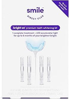 Teeth Whitening Kit with LED Light - 4 Pack Gel Pens - Professional Strength Hydrogen Peroxide