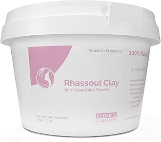 Fatima's Garden Rhassoul with Rose Petals - Soothing Face & Hair Mask, 425g