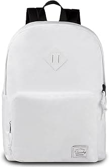 School Backpack, Ultra Lightweight Backpack for Men Women Bookbag for Kids Teen Boys Girls White