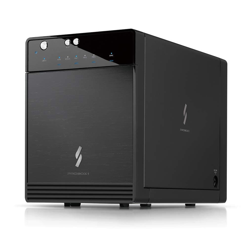 Mediasonic USB 3.2 4 Bay 3.5” SATA Hard Drive Enclosure DAS – USB 3.2 Gen 2 10Gbps Type C | USB-C (HF7-SU31C) Support 30TB HDD