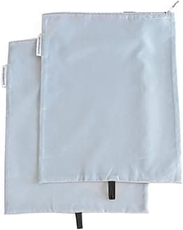 MUMI Travel Shoe Bags – Set of 2 Waterproof Shoe Bag for Travel, Gym & Packing | Lightweight Organizer for Shoes Storage & Closet | For Men & Women, Shoes Packing Bags for Luggage (Black)