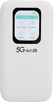 5G Wi Fi 6 Mobile Hotspot, WL Router with Nano SIM Card Slot, High Speed, Sharing Up to 16 Wi Fi Devices, 2.01 Inch Touch Screen Portable Wi Fi Router for Home Travel Business