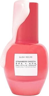 Strawberry Smooth AHA BHA Salicylic Acid Serum - Daily Hyaluronic Acid Serum with Succinic Acid + Allantoin - Face Clarifying Pore Minimizer + Azelaic Acid for Brightened Complexion (30ml)