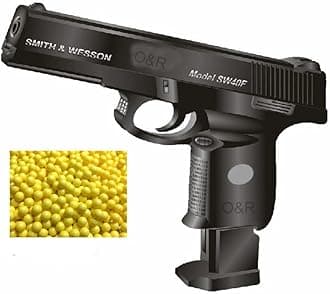 Hand Gun PUBG Pistol for Kids with 15 Round Reload and 6mm Plastic BB Bullets (200pc) (Smith Wesson Mouser Gun 2216N)