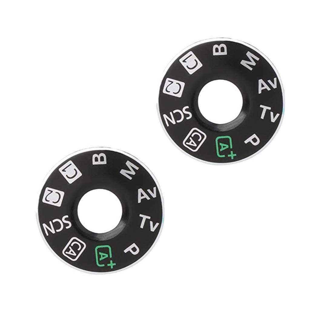 2 Pieces Top Cover Function Dial Mode Plate Interface Nameplate Cap Label for Canon EOS 6D Digital Camera Repairing Parts + Tape