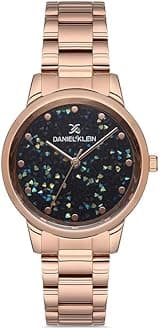 DANIEL KLEIN Stainless Steel Analogue Black Dial Women's Watch-DK.1.12844-5