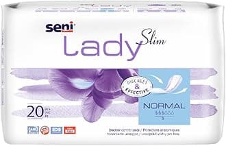 Seni Lady Slim Normal Bladder Control Pads | Light Incontinence | Highly Absorbent, Skin-Friendly | Size 280mm | Pack of 1 | Pack of 20