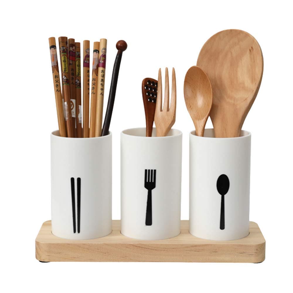 Stylish Self Draining Tableware Storage Box - Spoon, Knife, Fork, Chopstick, Utensil Holder/Organizer Stand for Modern Kitchen & Dining Table