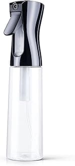 URAQT Empty Spray Bottle, Continuous Spray Bottles 300ml for Salon Hairdressers, Professional Hairdressing Plastic Ultra Fine Mist Spray Bottle, Multifunctional Spray Bottle for Hair, Plants,