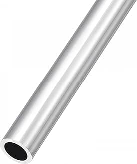 sourcing map 6063 Aluminum Tube (16mm OD x 12mm ID x 300mm L), Aluminum Round Tubing - for Home Furnishing, Machinery, DIY Handicraft