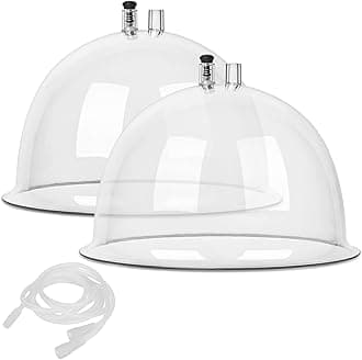 Titoe 210mL Vacuum Therapy Cups for Lifting Extra-Large Vacuum Cupping Machine Accessories XXL Vacuum Therapy Back Massage Body Shape Guasha Cups Sets with Y-Hose(210mL)