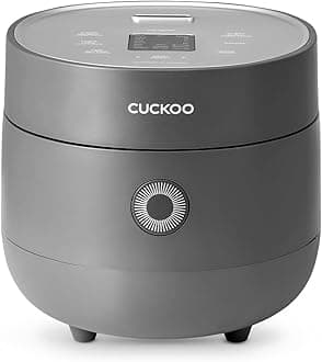 CUCKOO Modern Micom Rice Cooker 6 Cups Uncooked/12 Cup Cooked Electric Rice Maker with Fuzzy Logic Tech and Delay Timer, Comfortable Rice Steamer with 9 Menu Settings and Keep Heat Mode, Grey