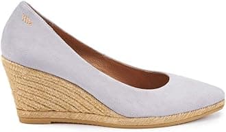 VISCATA Handmade in Spain Roses Suede 2.75-inch Elegant Style, Slip-on Wedge Pump, Espadrilles Heel