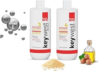 Keywest Professional Nanoplastia Sulfate Free Shampoo and Conditioner, Combo Pack of 2-100ml Each | For All Hair Types | Enriched with Oat Protein, Macadamia Oil + Vitamin E